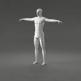 Man lowpoly tpose